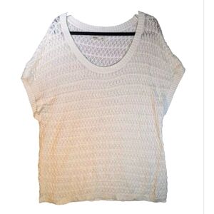 Old Navy white open knit top